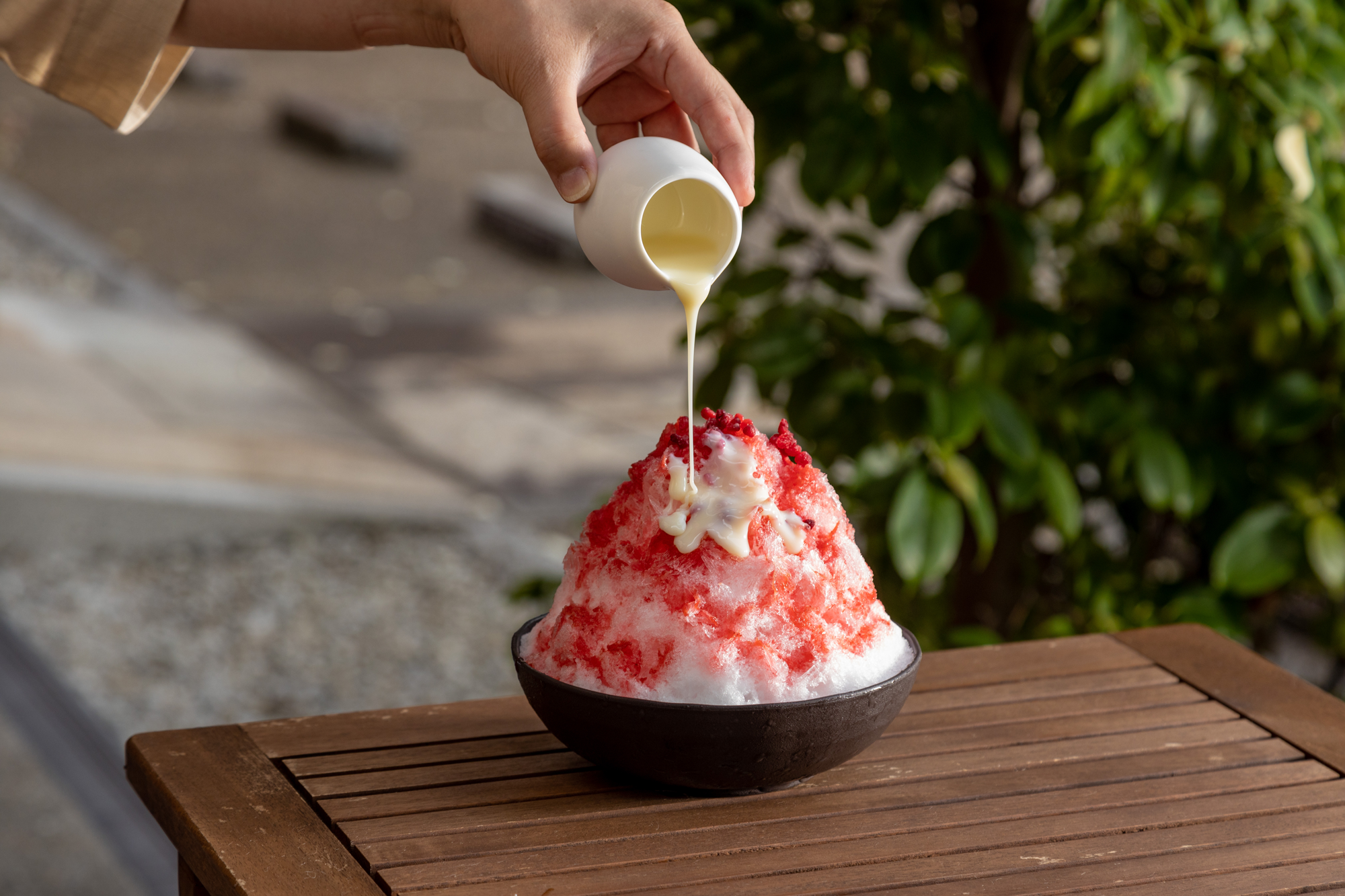 御菓子屋さんのかき氷「野いちご」